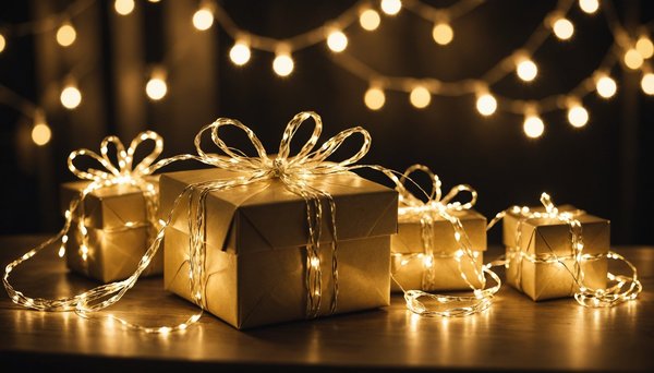 Emballage cadeau lumineux : sublimer avec des guirlandes led
